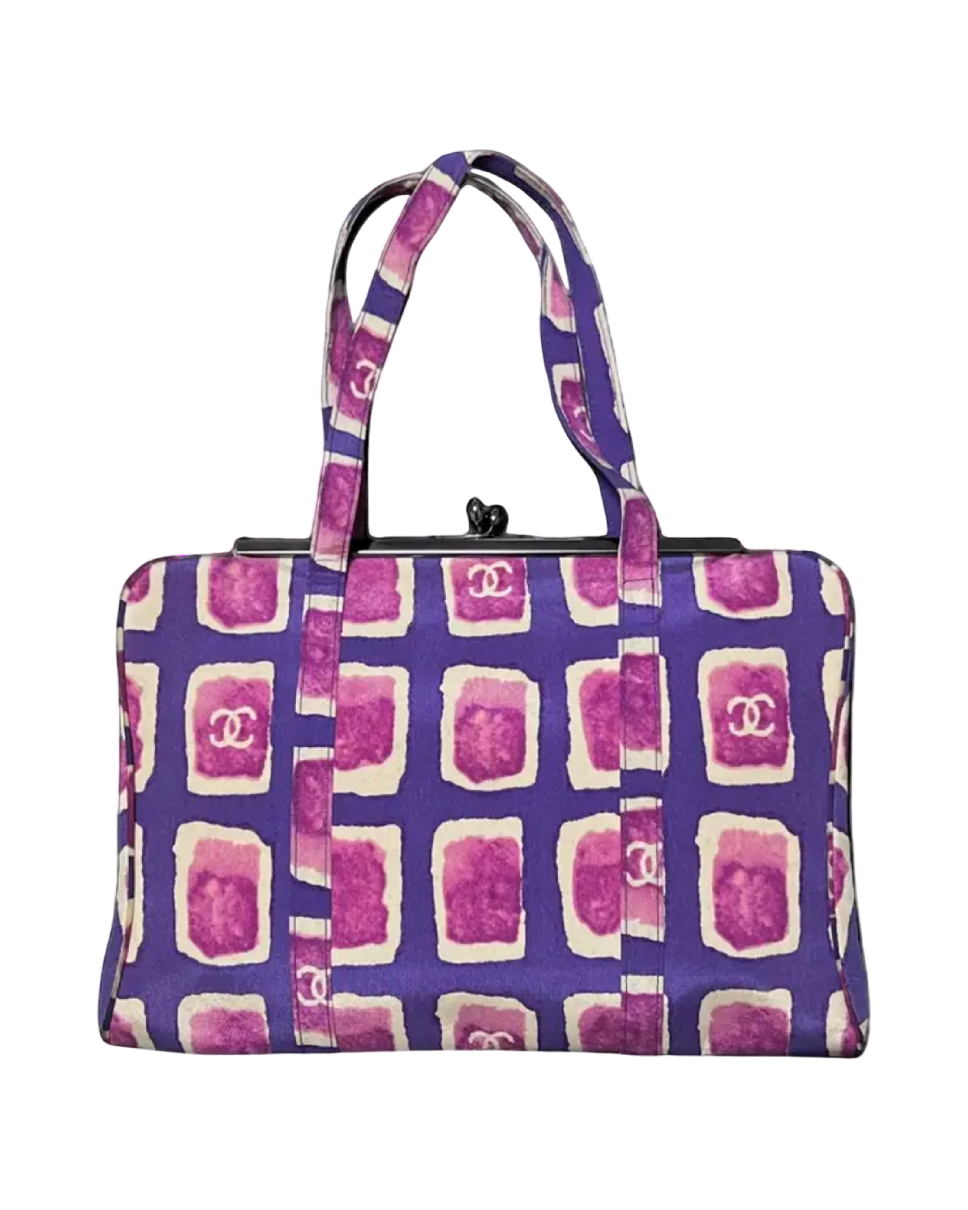 East West Kisslock Chocolate Bar handbag