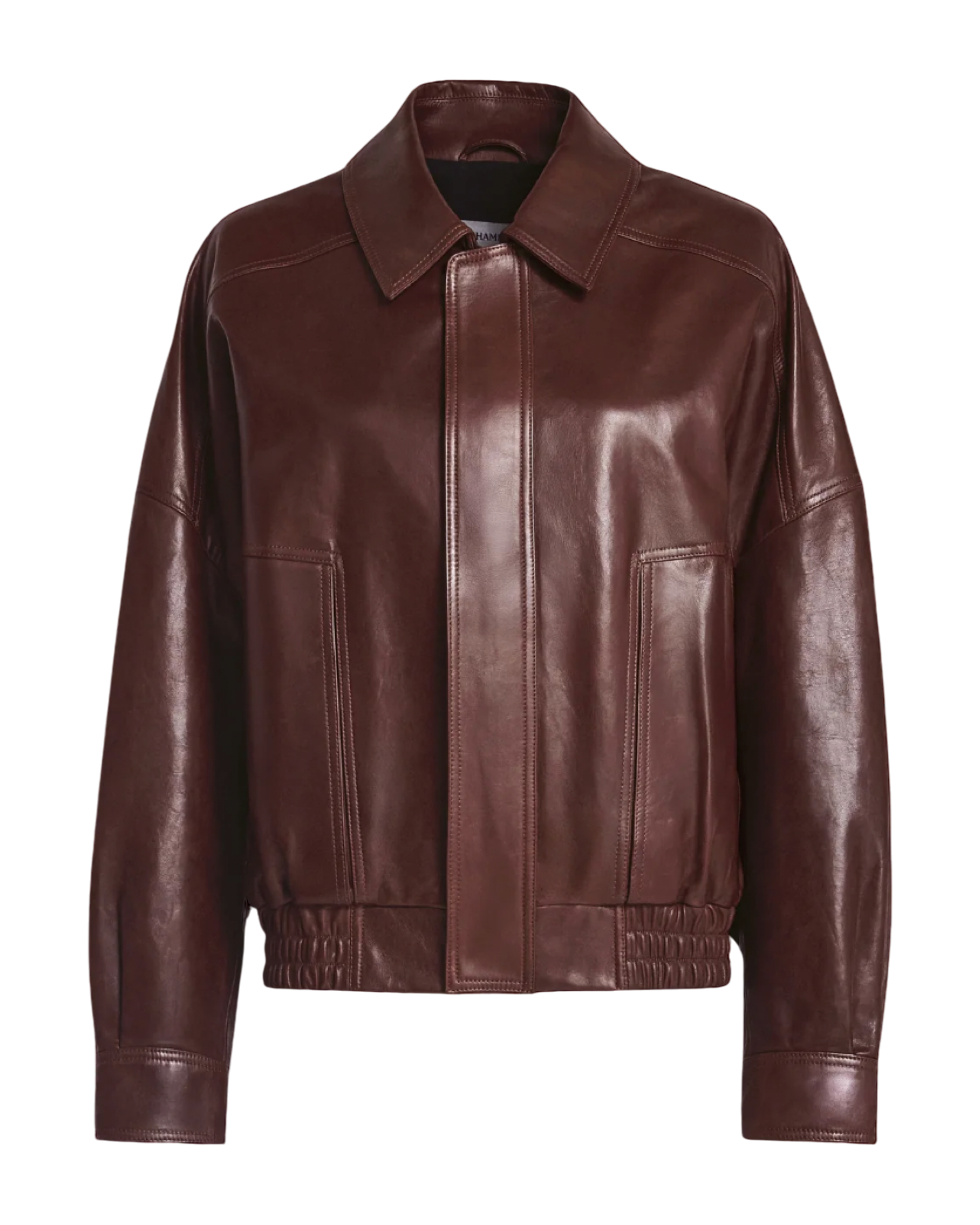 Dalma Paneled Leather Bomber Jacket