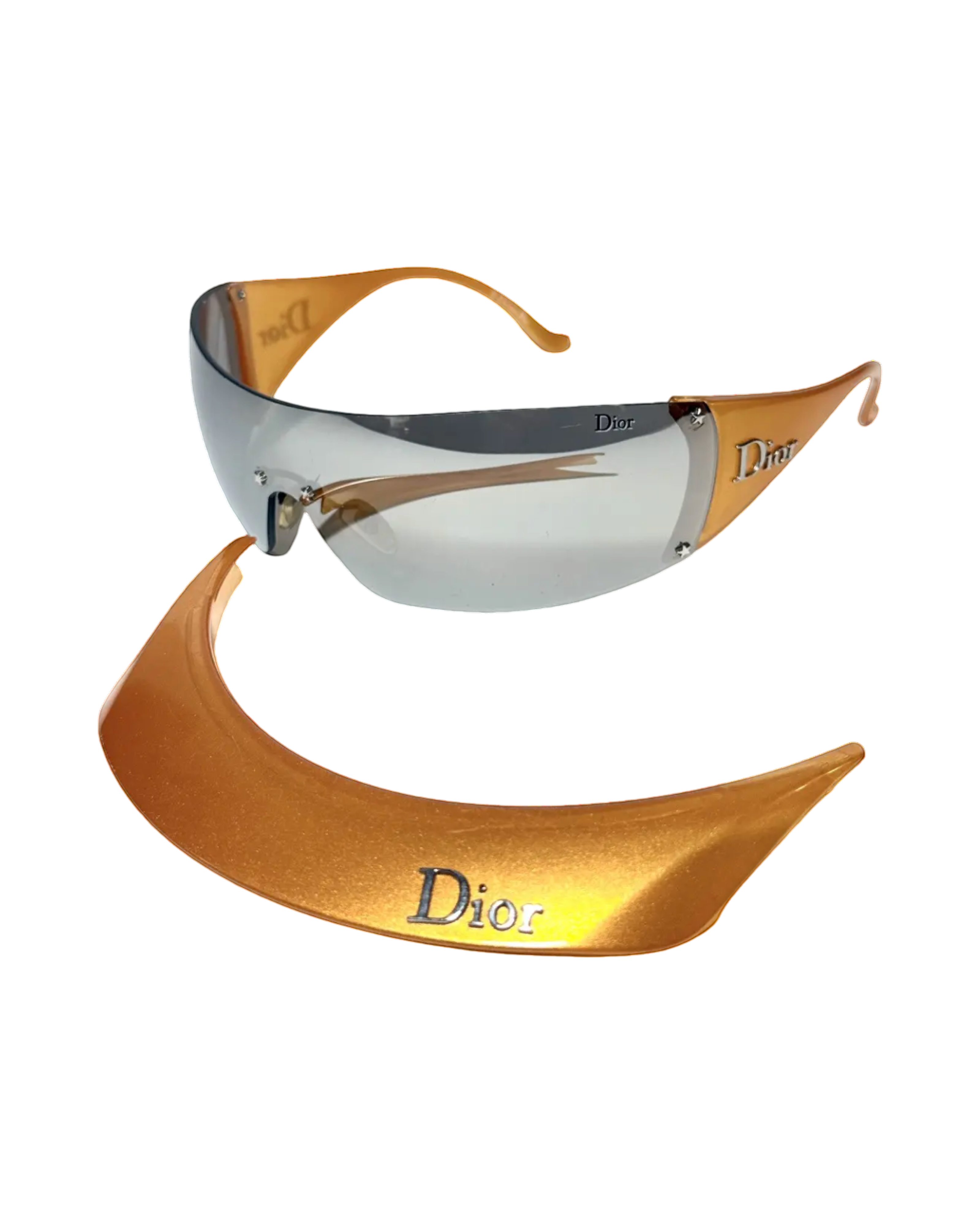 John Galliano FW04 Golf Visor Orange Sunglasses