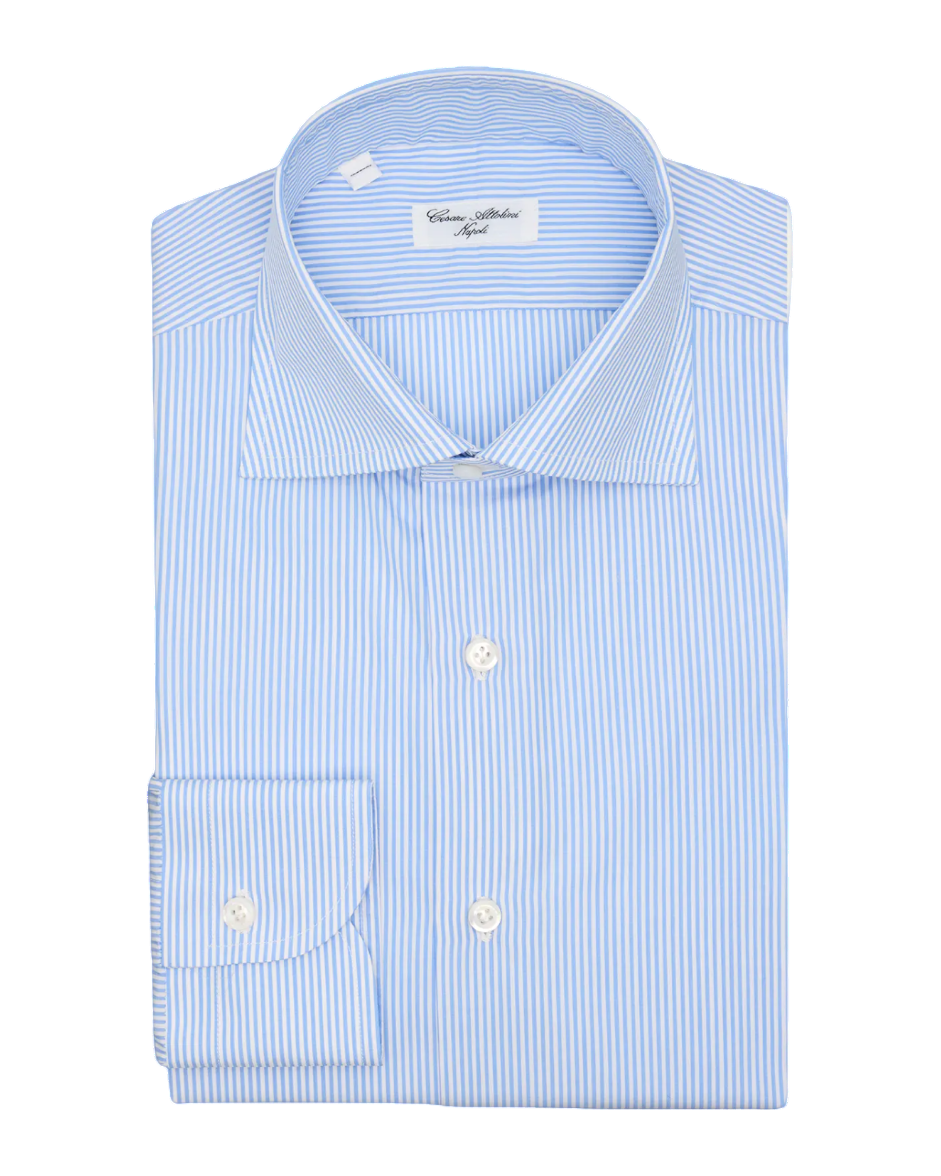 Men's Cotton Micro-Pinstripe Dress Shirt