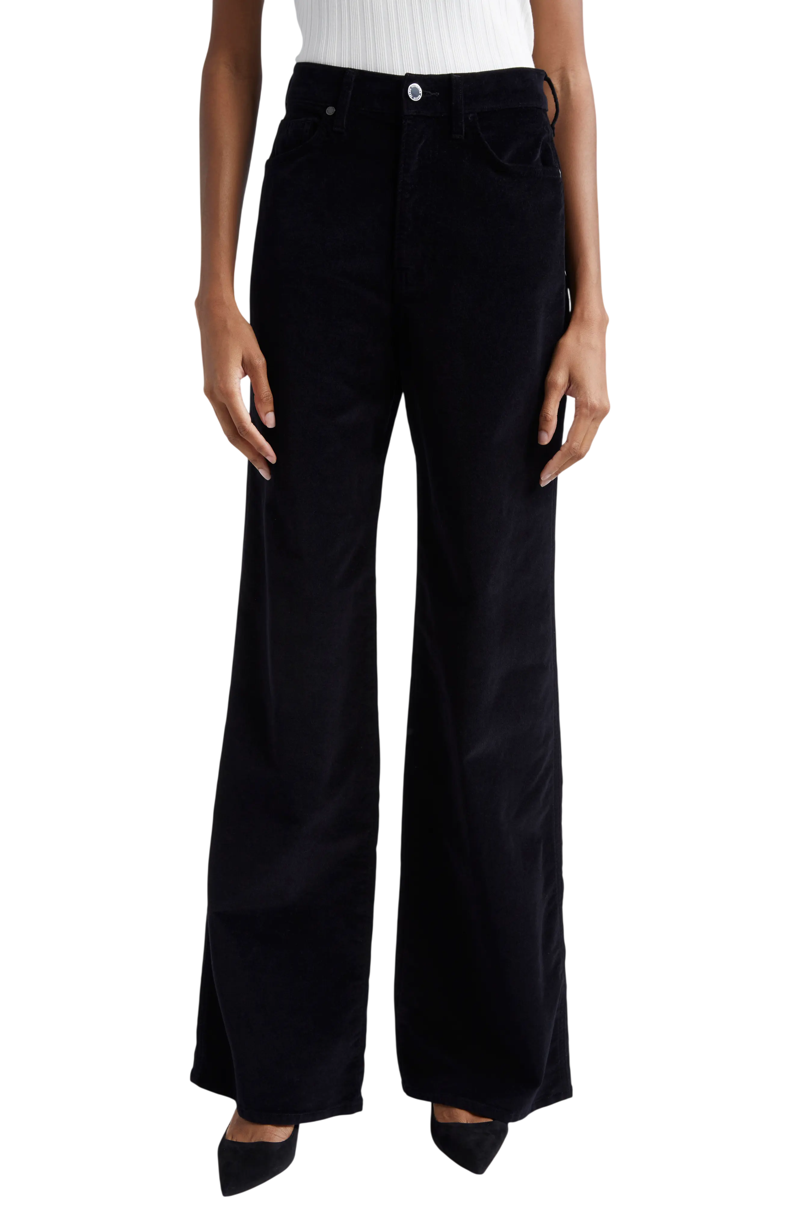 Taylor Velvet High Waist Wide Leg Jeans