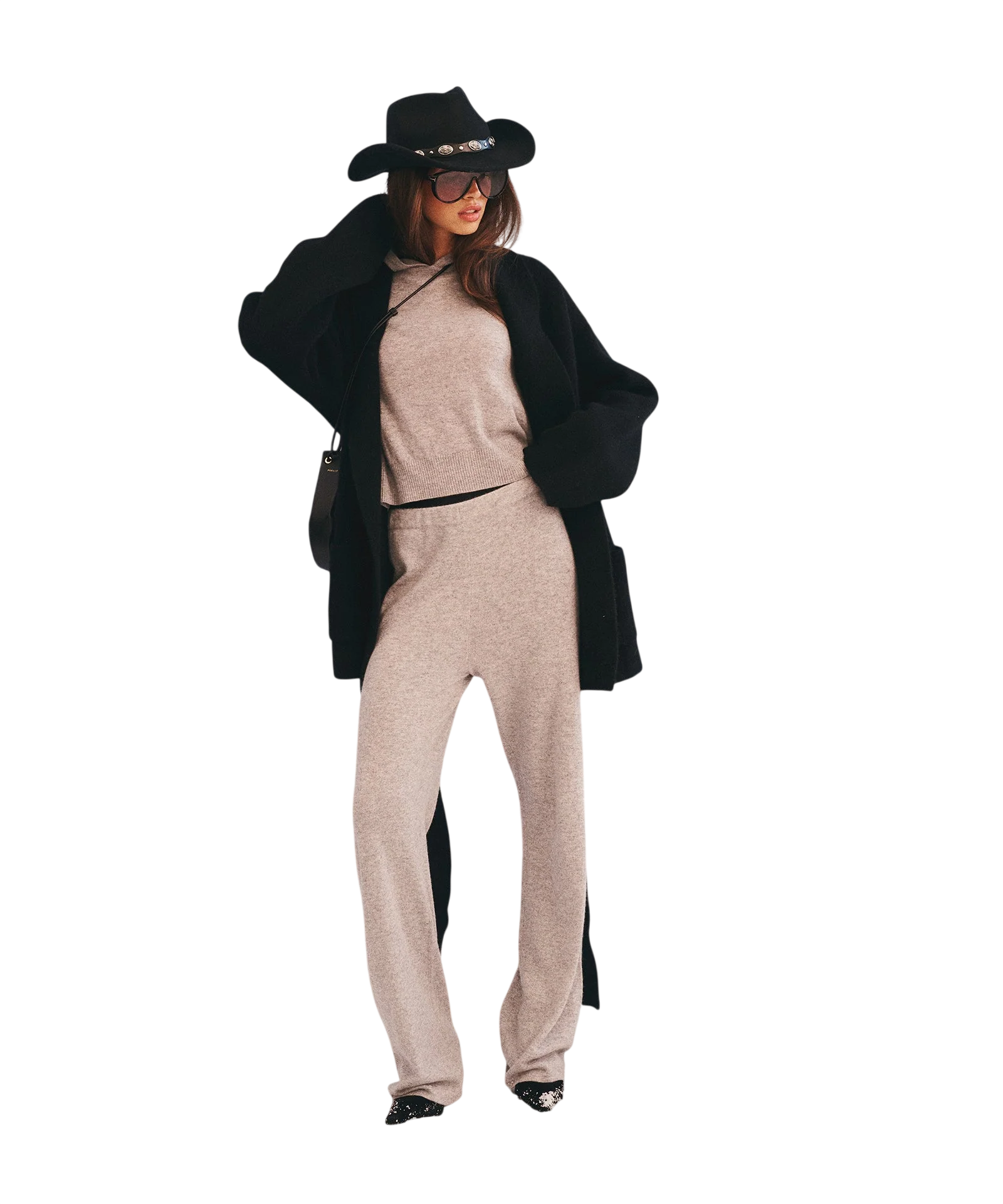 Signature Cashmere Cropped Hoodie