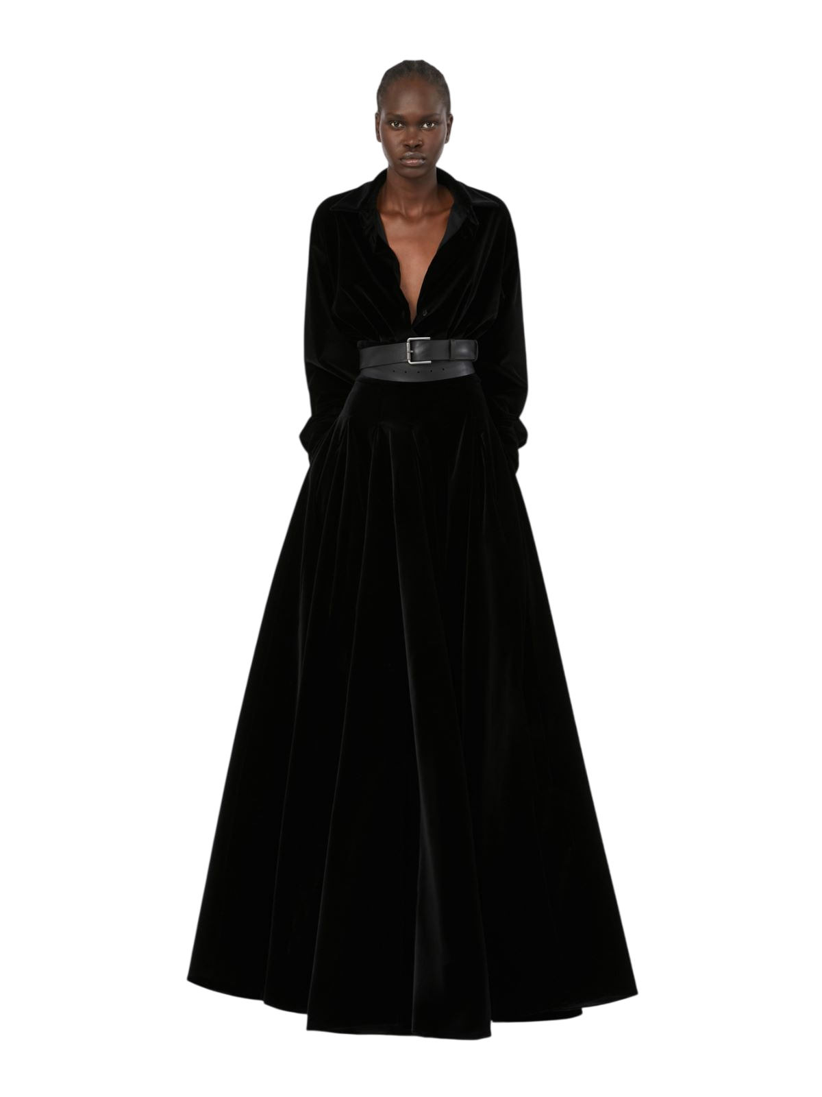 Smooth Velvet Bodysuit Shirt