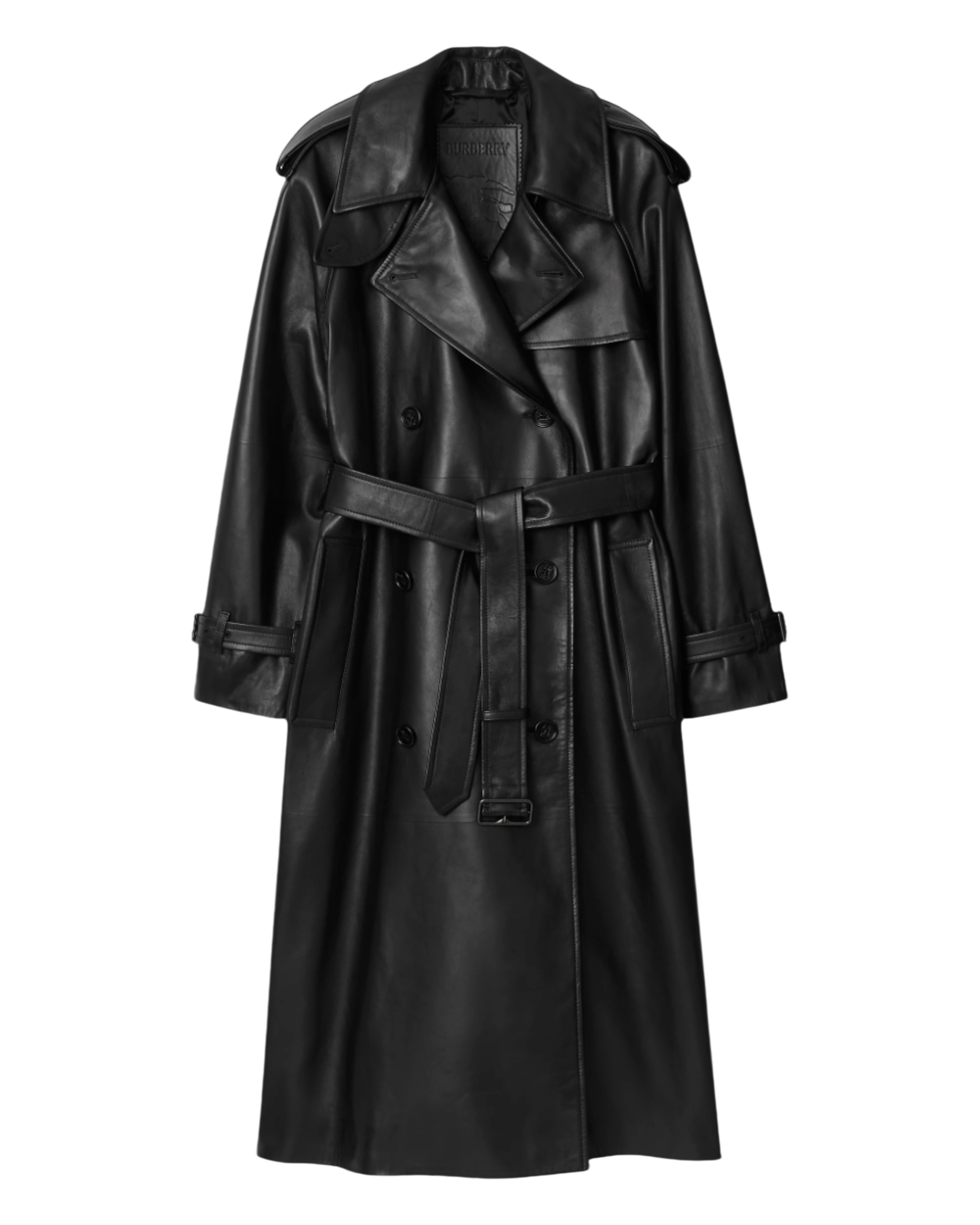 Long Leather Castleford Trench Coat