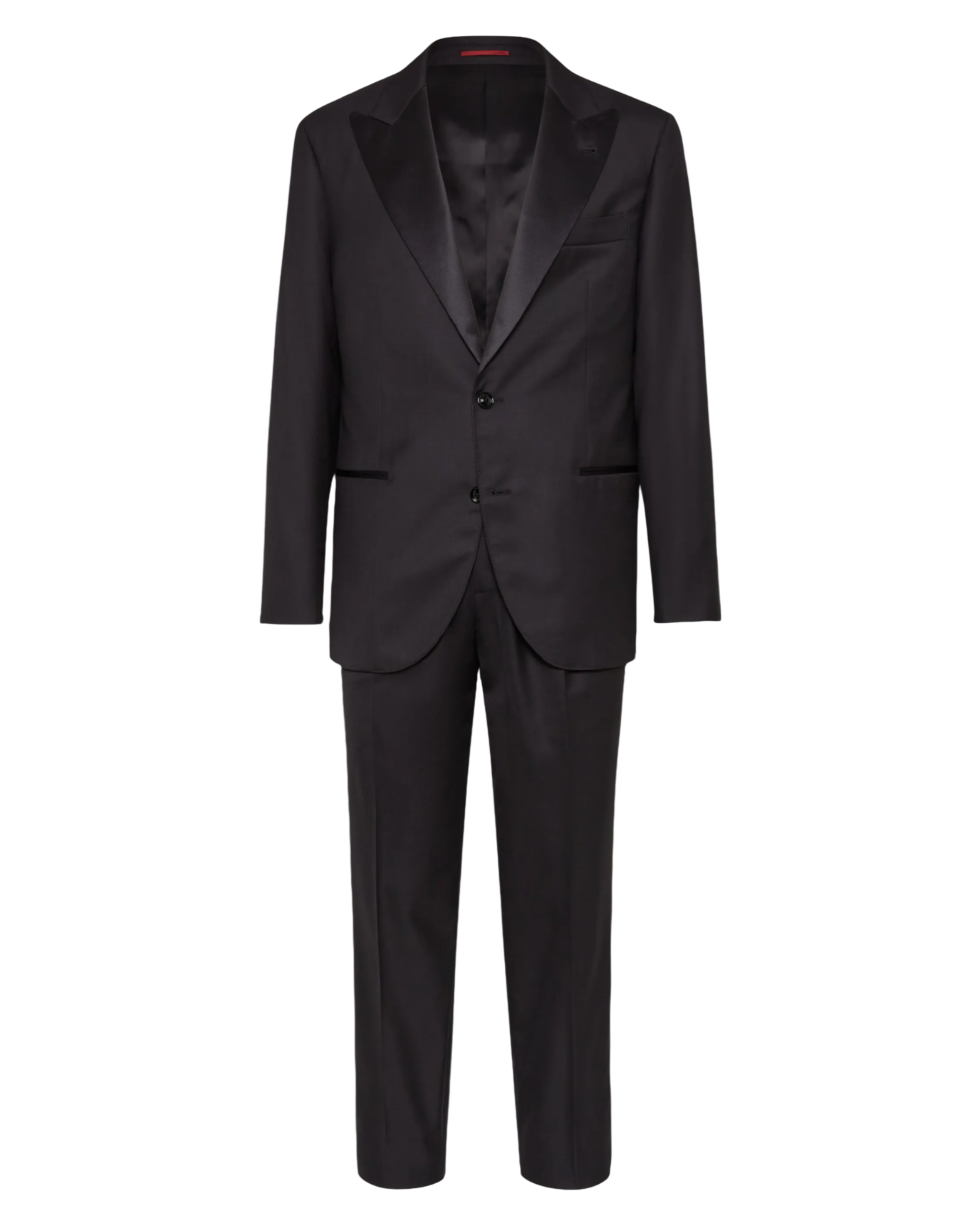 Single-breasted Satin Wool-blend Suit