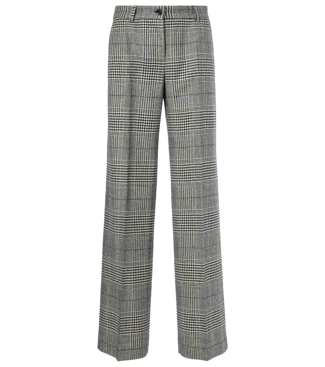 Prince Of Wales Check Wool And Cashmere Flared Pants