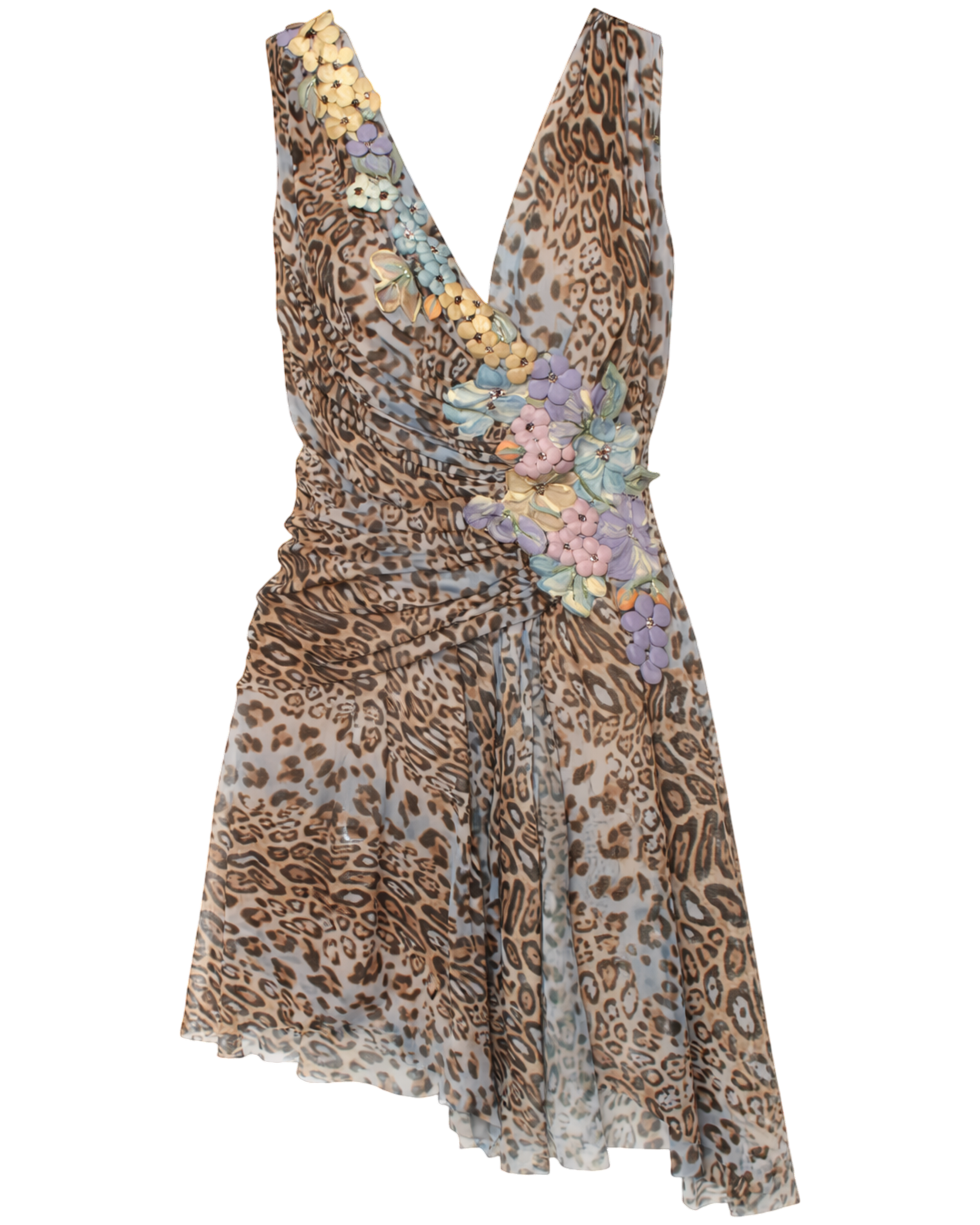 Animal Print Knee-Length Dress