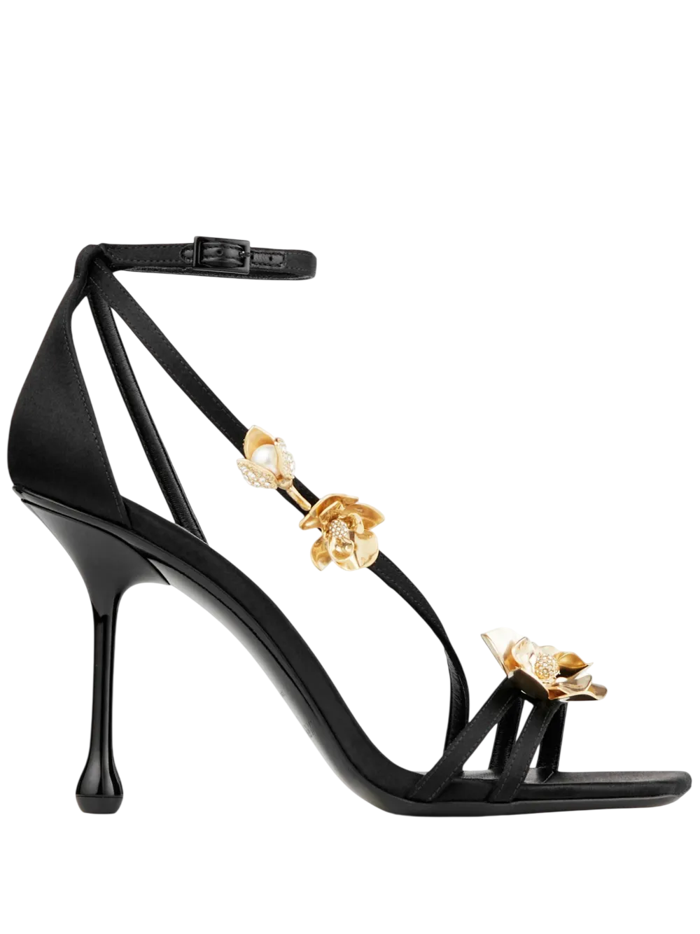 Zea 95mm Floral-Appliqué Sandals