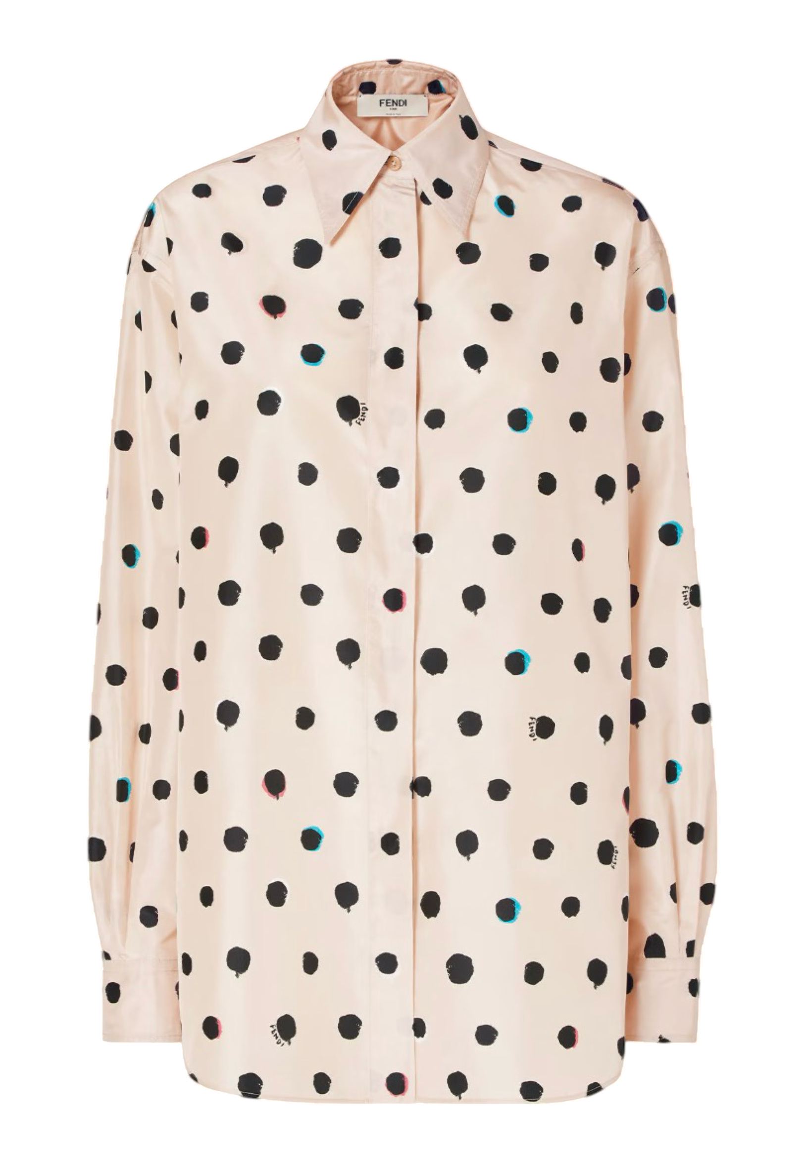 Pink Printed Taffeta Shirt