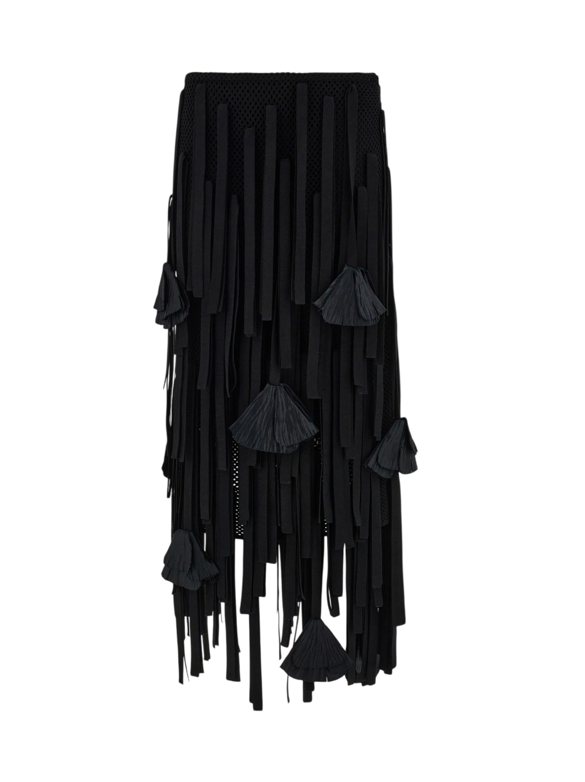 Mesh Skirt With Flower Detail