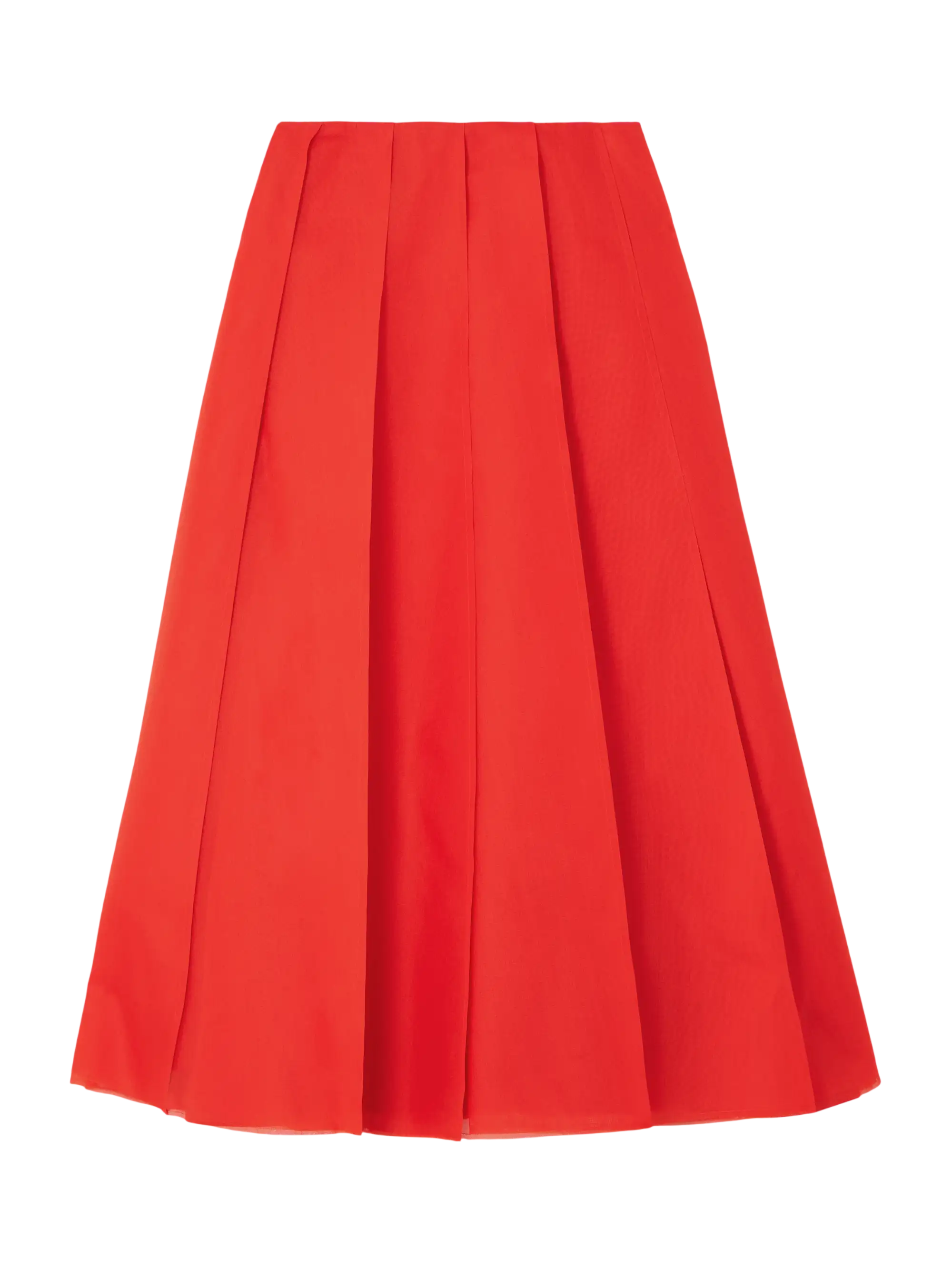 Dex Pleated Silk-Organza Midi Skirt