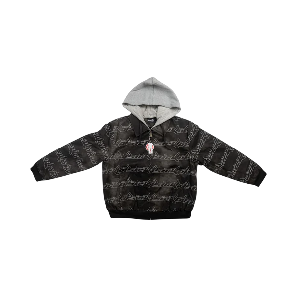 Repeater Logo Faux Leather Jacket