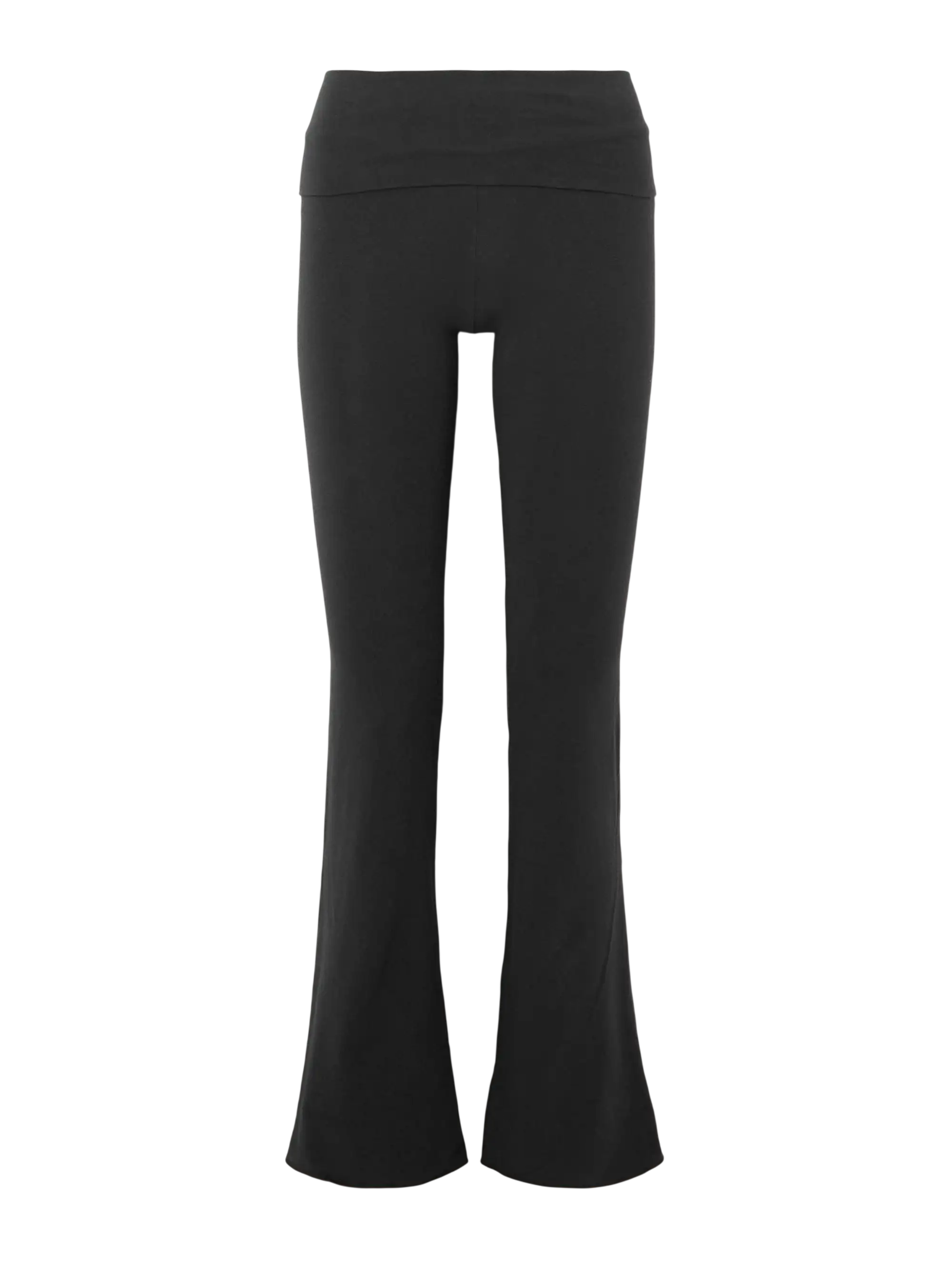 Stretch-Cotton Jersey Foldover Pants - Soot