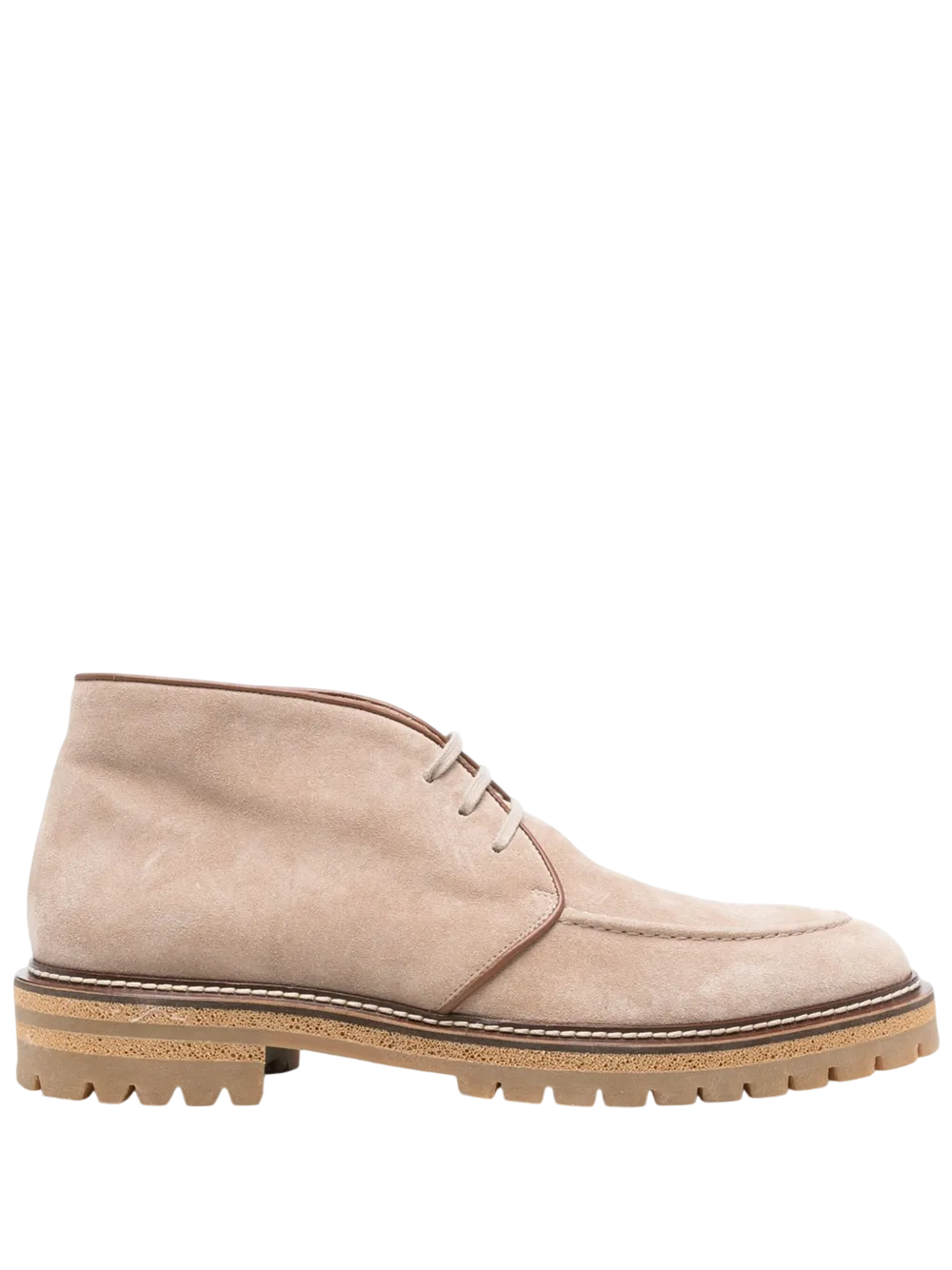 Suede Leather Lace-Up Boots