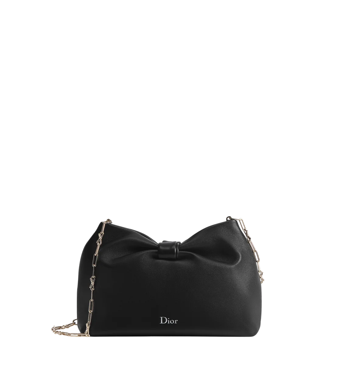Small Dior Bow Bag Black Lambskin