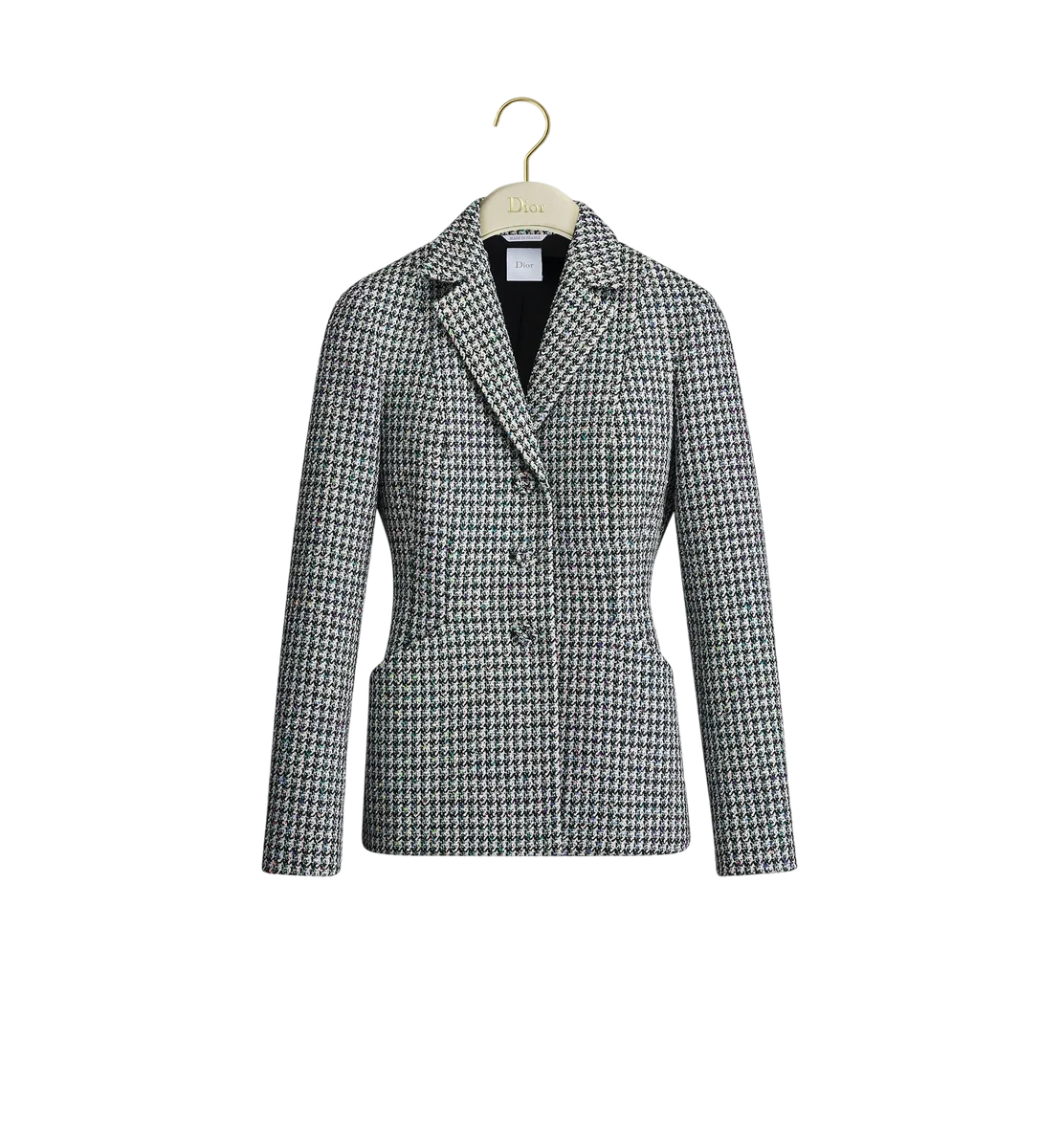 Bar Jacket Houndstooth Virgin Wool Blend