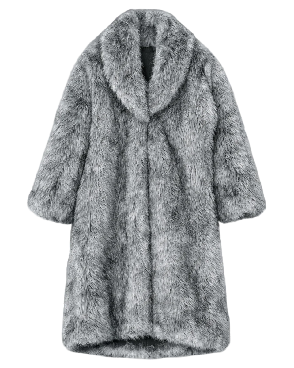 Katha Coat Silver Blue