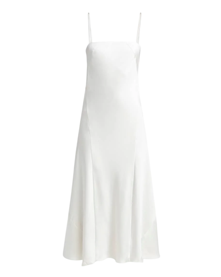 Double Silk Satin Spaghetti-Strap Maxi Dress