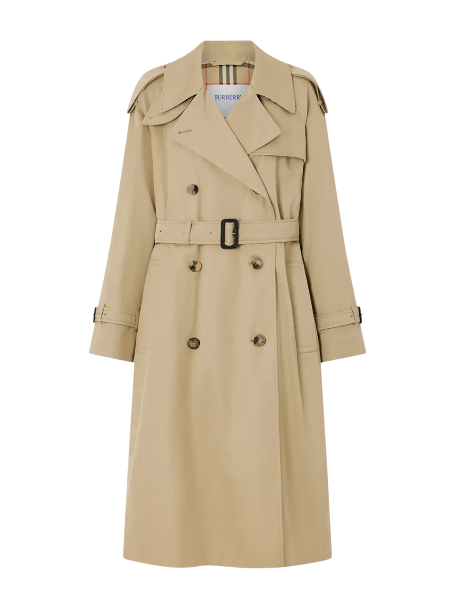 Castelford Double-Breasted Belted Cotton-Gabardine Trench Coat