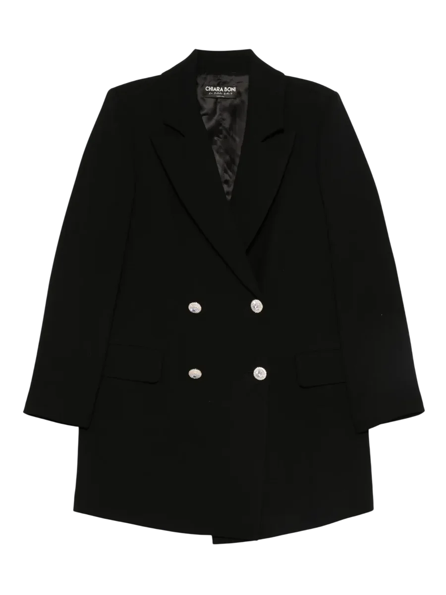 Ecoply Embellished Double-breasted Coat