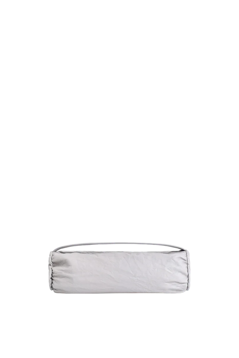 Mini Cylinder Clutch Bag Textured-Leather