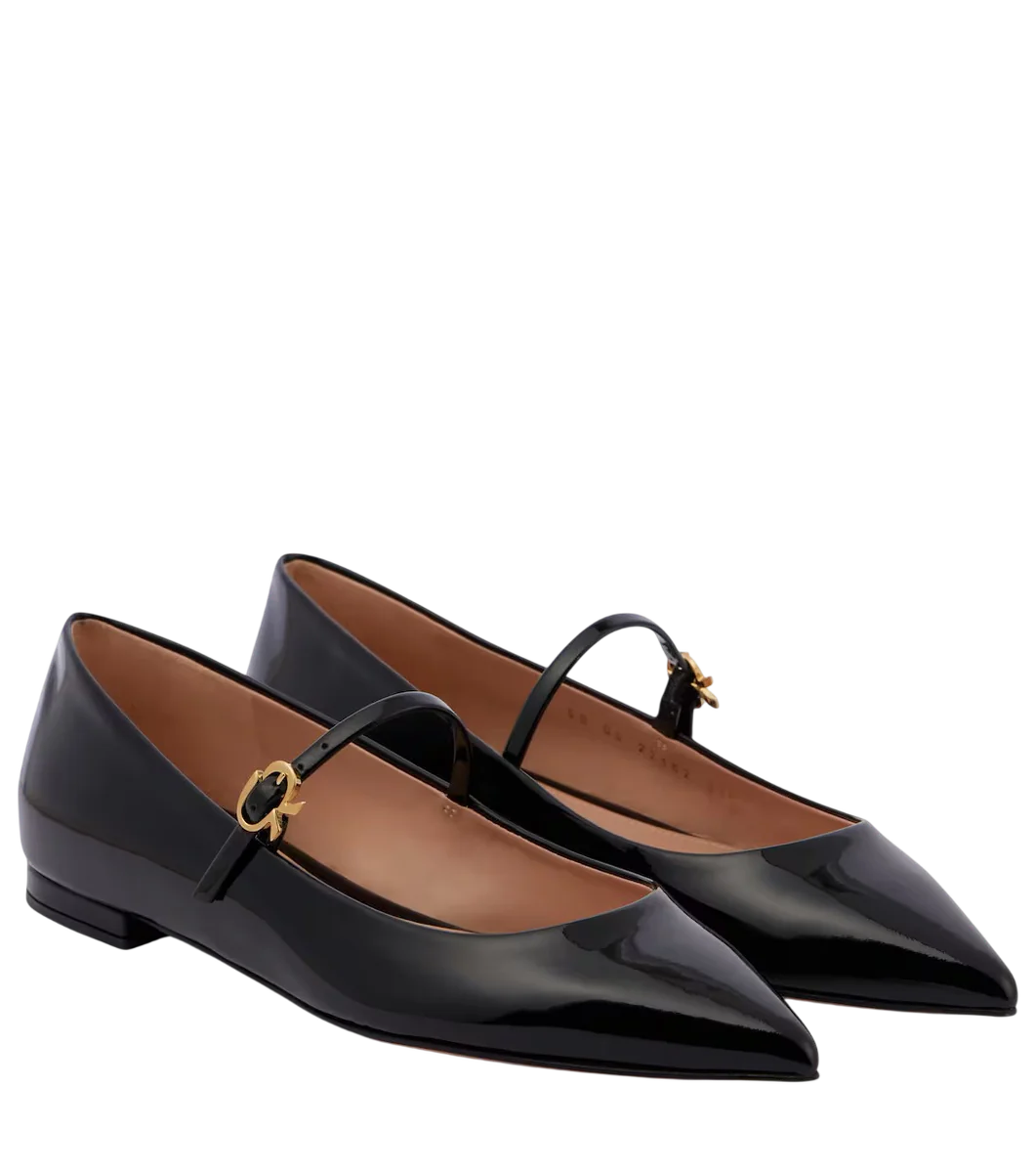 Ribbon Jane Patent Leather Mary Janes