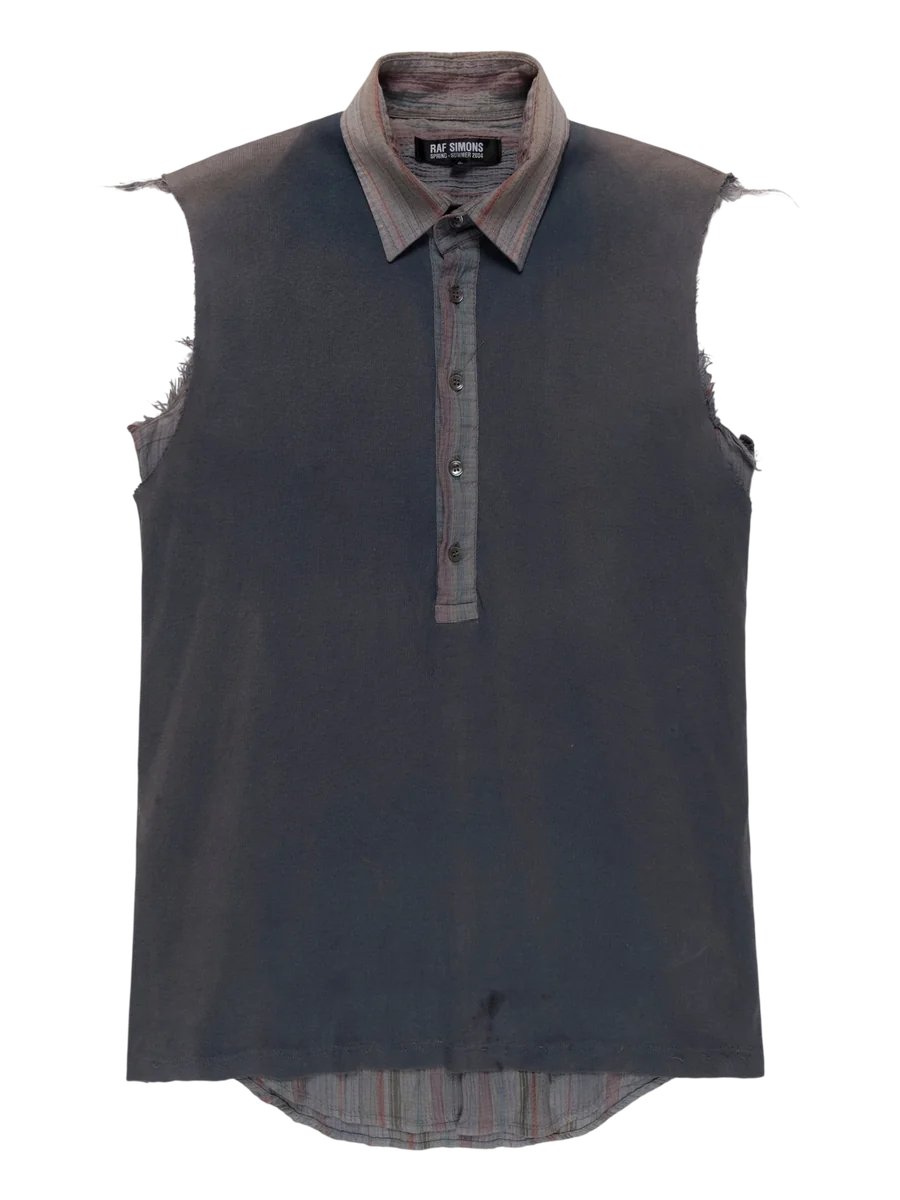 Distressed Sleeveless Shirt