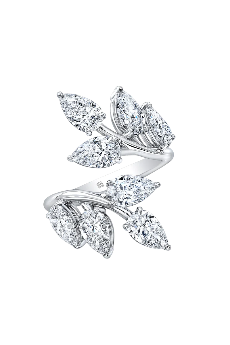 Branch Ring In White Gold