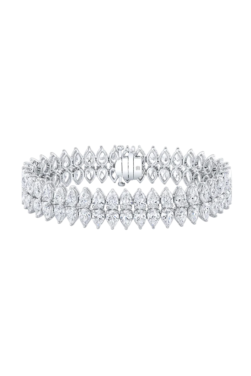 Pear Cut Diamond Double Sided Bracelet