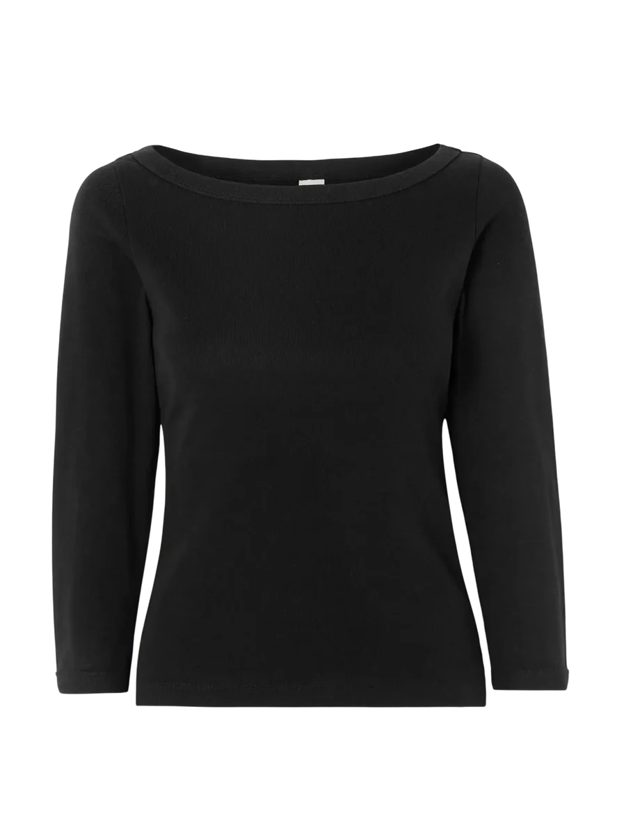 Steffi Ribbed Organic Cotton-Jersey T-Shirt
