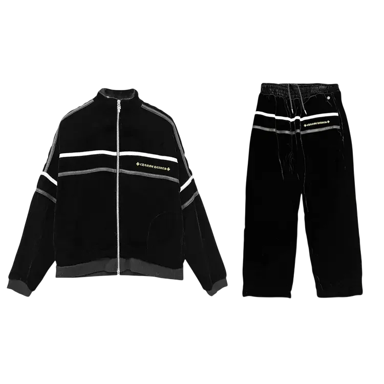 Chrome Hearts Embroidered Logo Patch Velvet Tracksuit