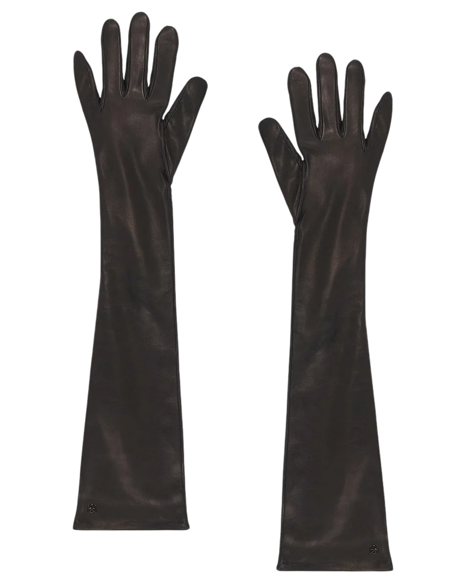 Essentials Extra Long Gloves in Black