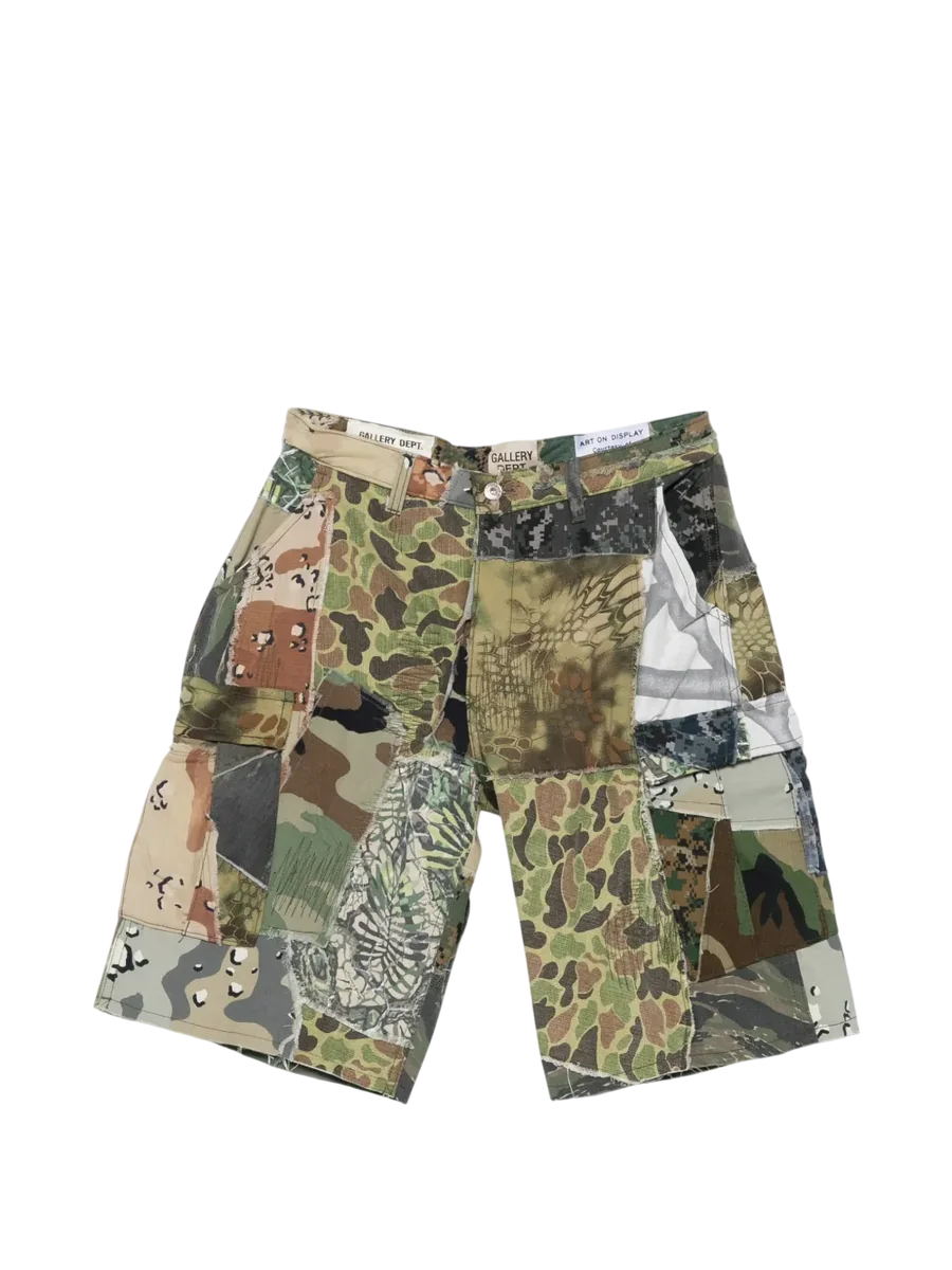 Multiple-Print Patchwork Shorts