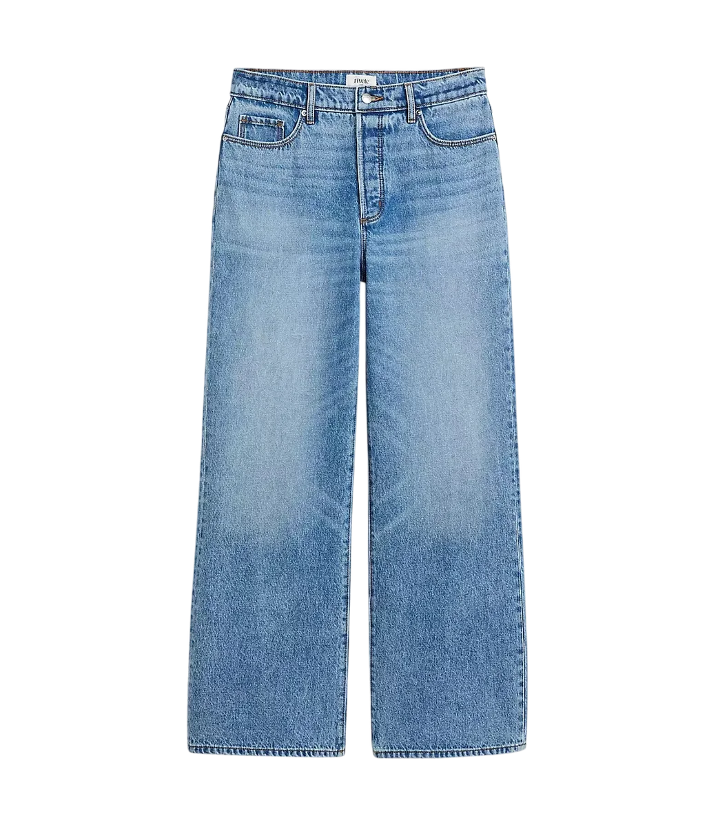 Rivete High Rise Wide Leg Jeans in Light Wash