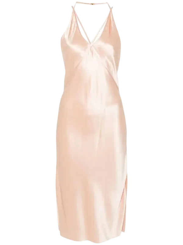 Backless Silk Slip Dress