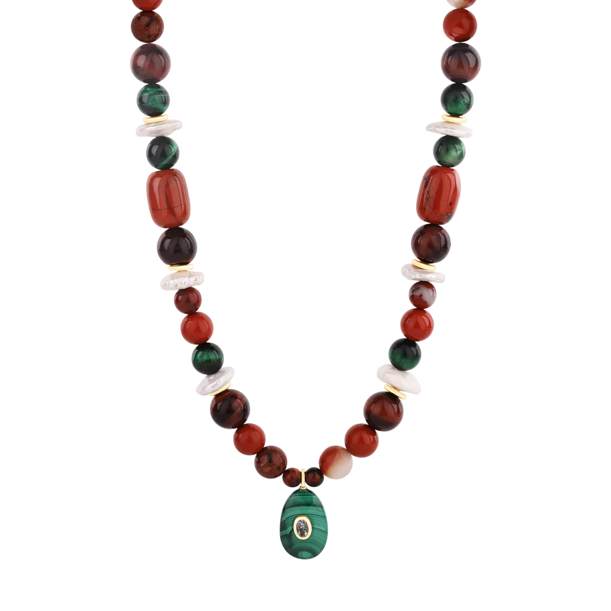 Jasper & Malachite Statement Necklace