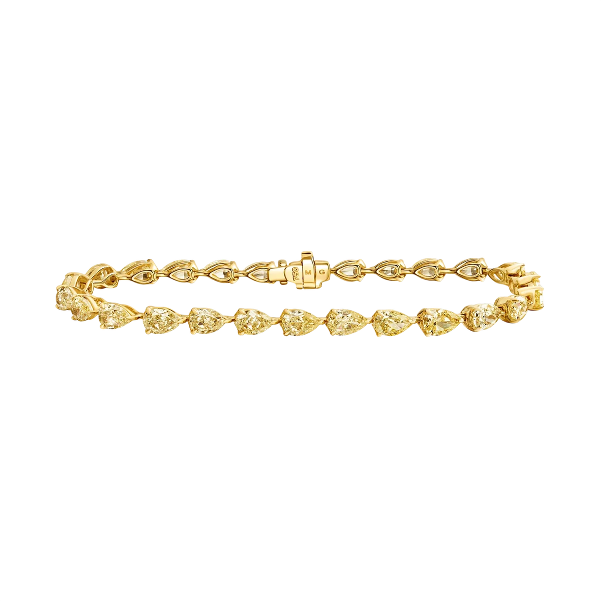 Fancy Yellow Pear Shape East-West Tennis Bracelet