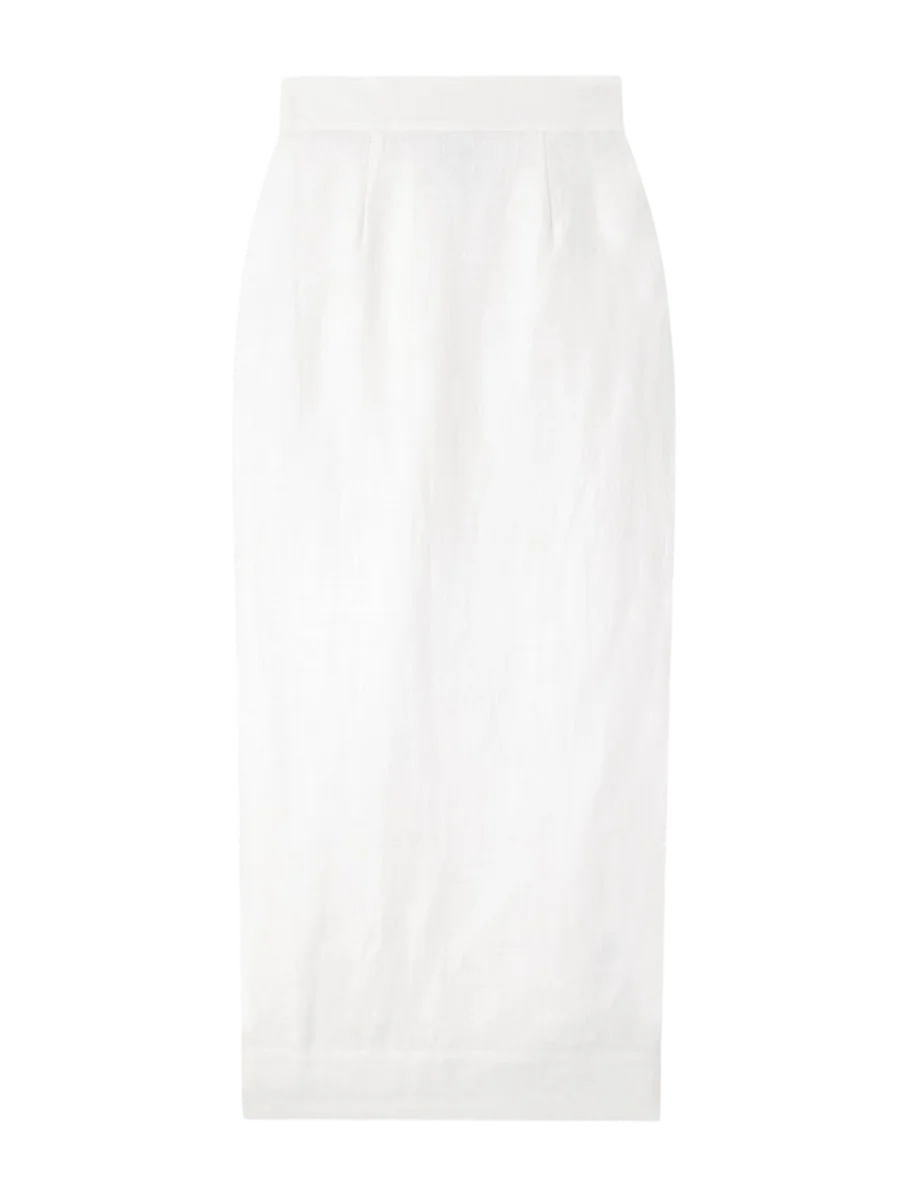 Emma Linen Midi Skirt