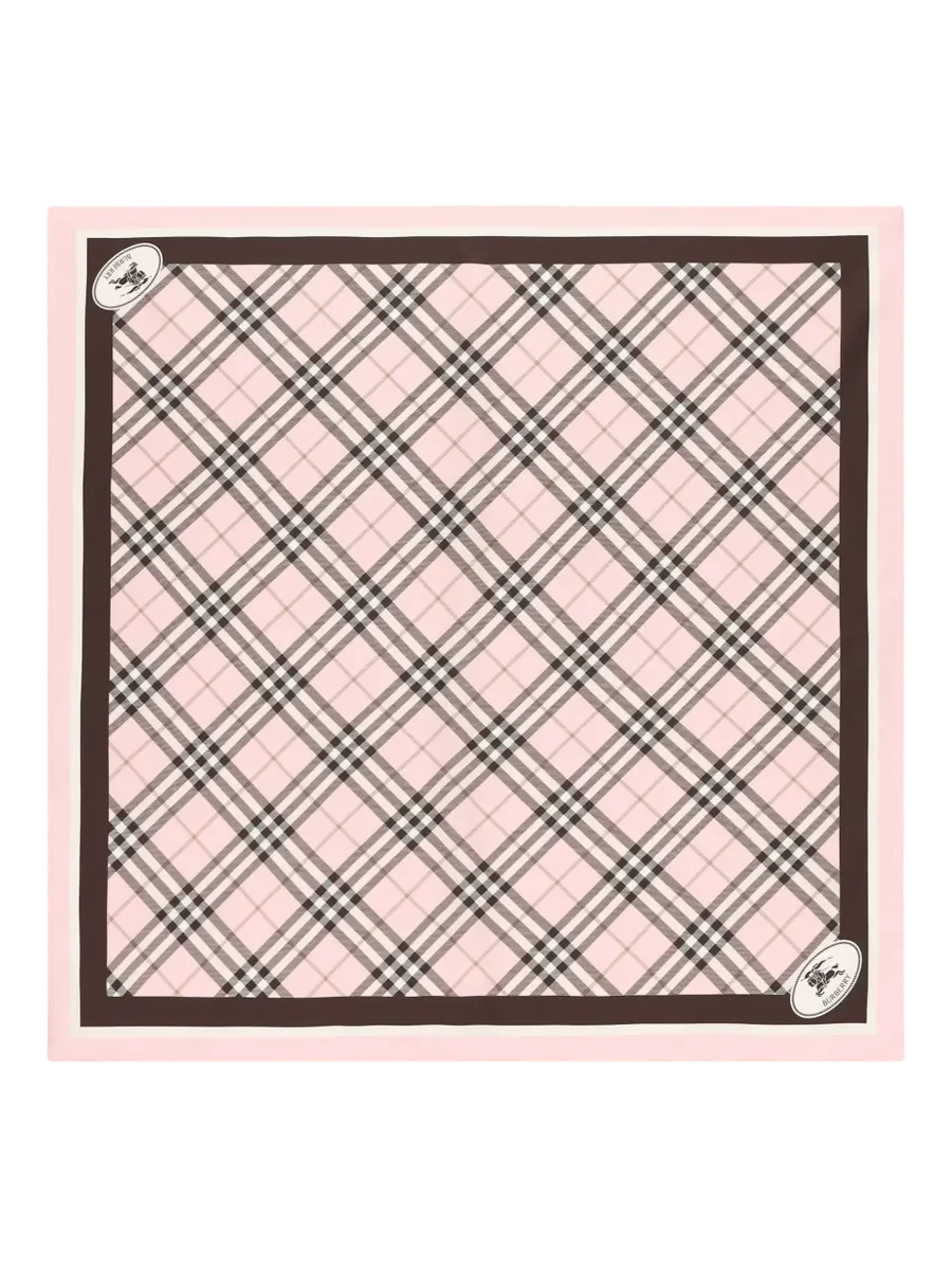 Check-Pattern Logo Scarf