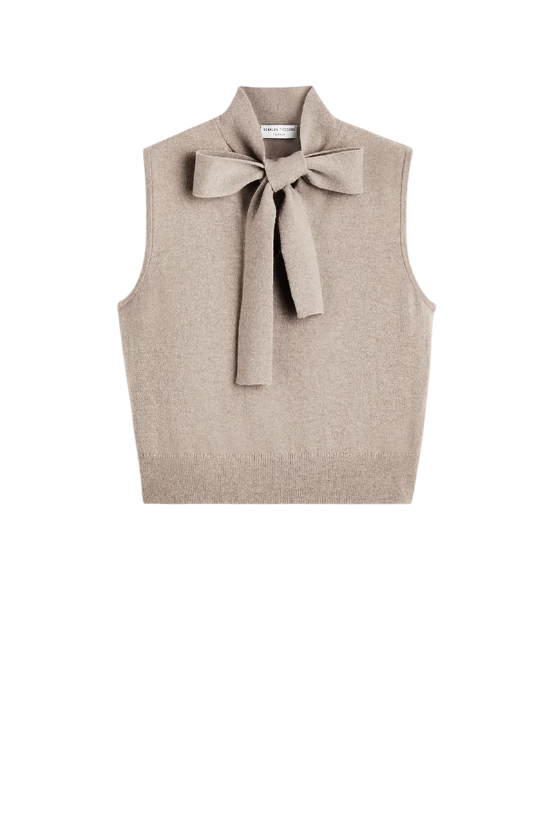 Cashmere Tie Sleeveless Tank