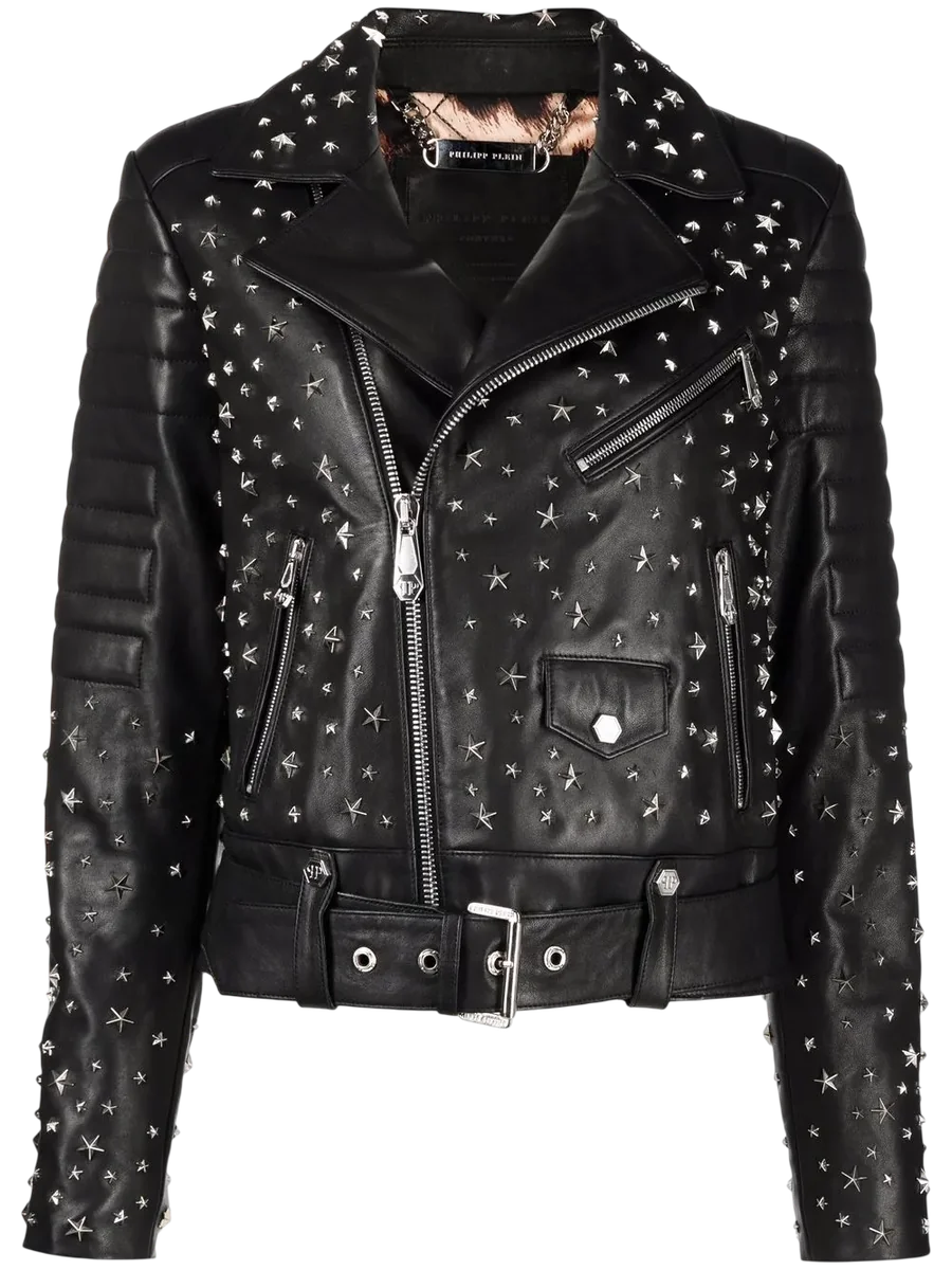 Star-Studded Biker Jacket