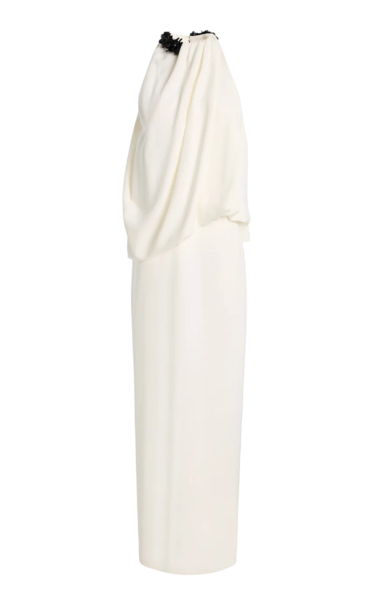 The Petra Draped Crepe Gown