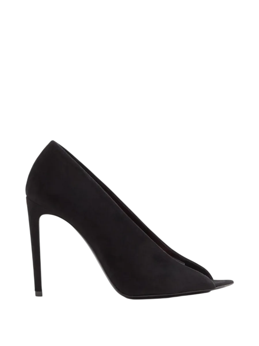 Open Toe Révélé Suede Pumps 105mm