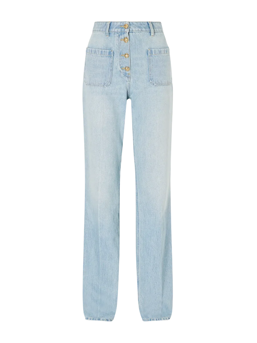 High-Rise Straight-Leg Jeans