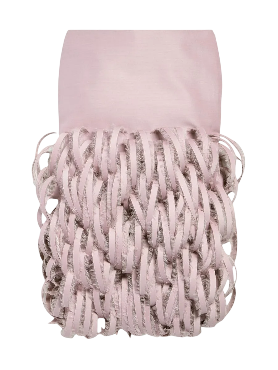 Balenciaga Fluffy Feathers Pencil Skirt