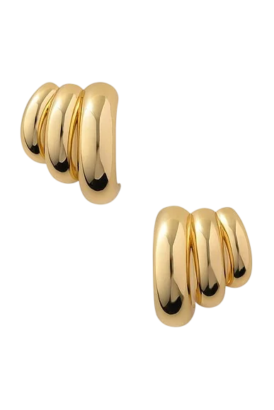 Tripla Hoop Earrings in Gold