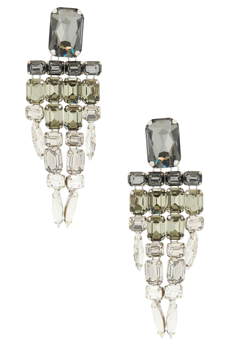 Ombre Crystal Chandelier Earrings