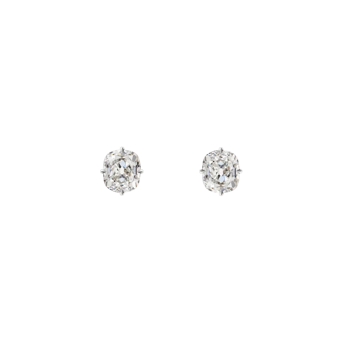 Antique Cushion Diamond Studs