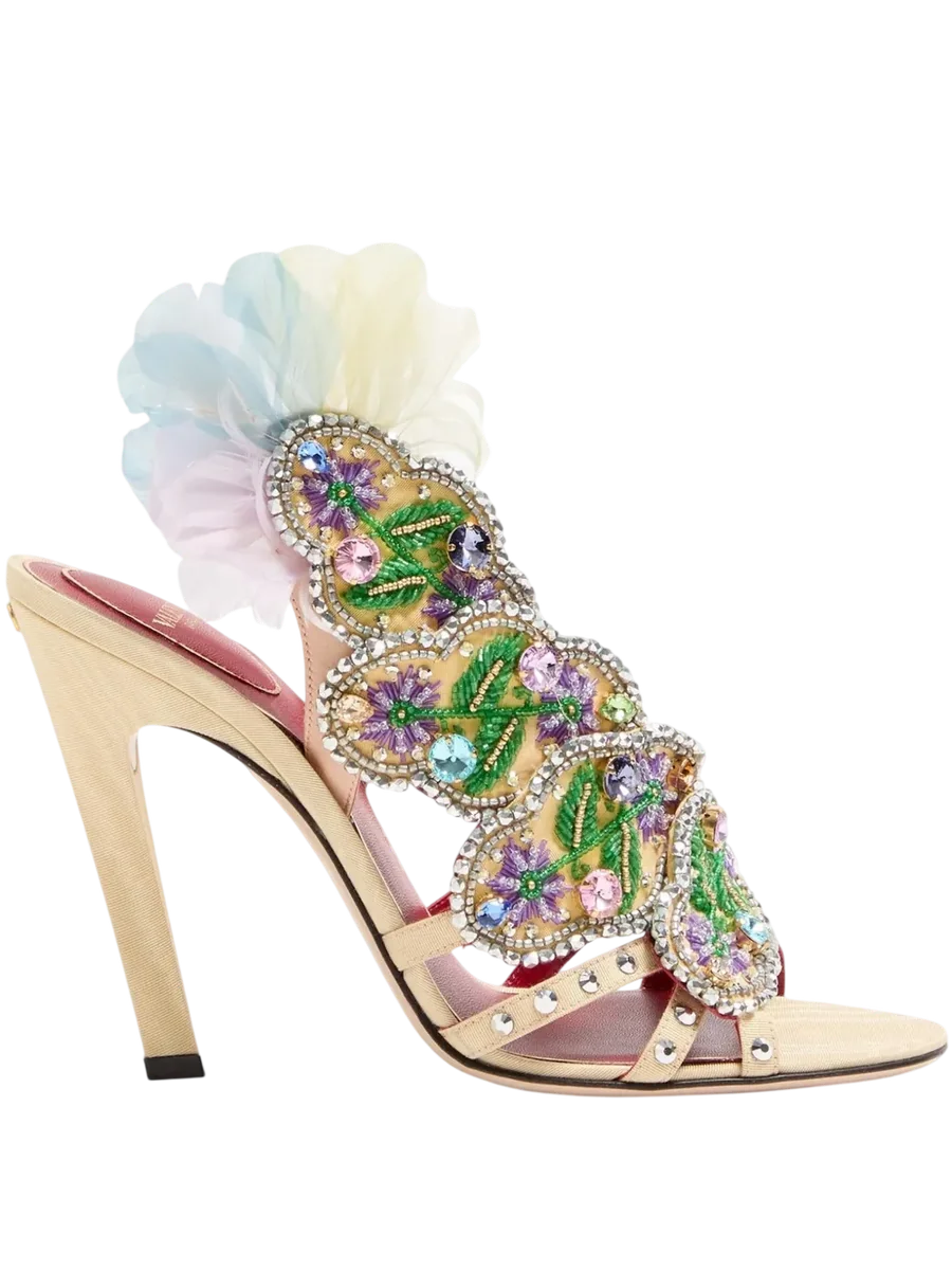 Dans Le Foyer Crystal-Embellished Sandals
