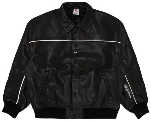Supreme X Nike Leather Varsity Jacket
